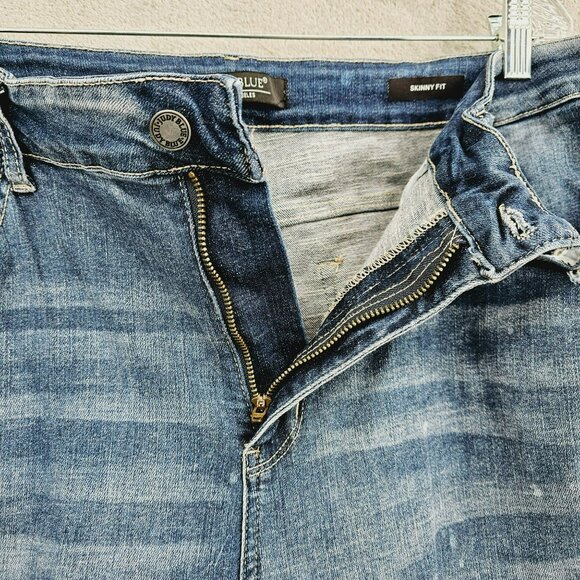 Judy Blue Jeans 22W Medium Wash Bleached Distressed Skinny Fit Stretch High Rise - Picture 4 of 14